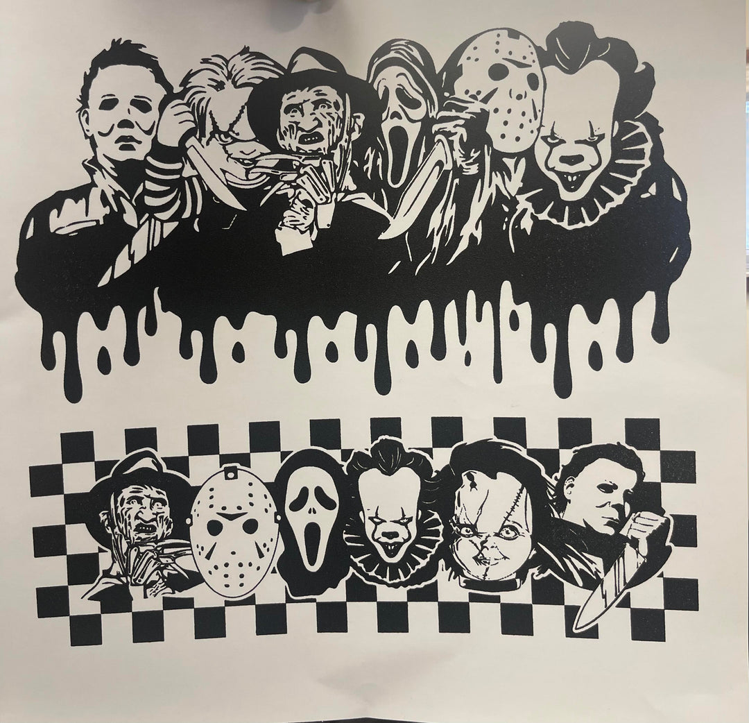 12 SHEETS PLASTISL HALLOWEEN